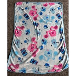 Blues Clues Blanket 49x36 Magenta Pepper Salt Notebook Baby Crib Fleece Toddler